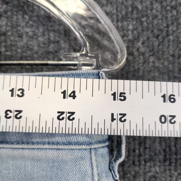 Pacsun Women's Active Stretch Skinniest Cut Off Jean Shorts Blue Size 28 - Picture 9 of 13